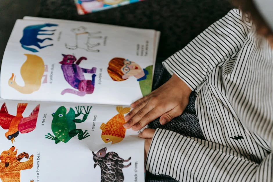 A young reader engaged with an illustrated chapter book — the typical 2nd-4th grade Geronimo Stilton reader