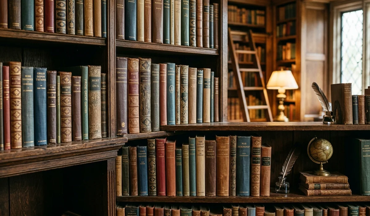 Collection of classic literature books used for writing style analysis
