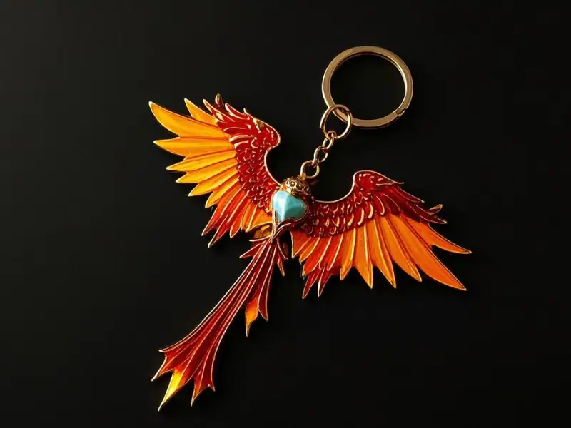 custom keychain featuring dragon