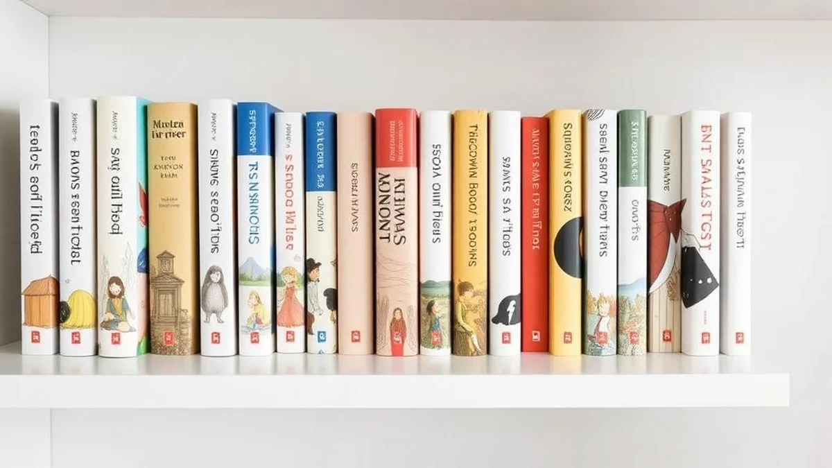 Children's book series arranged in reading order on a shelf — should you read Diary of a Wimpy Kid in order?