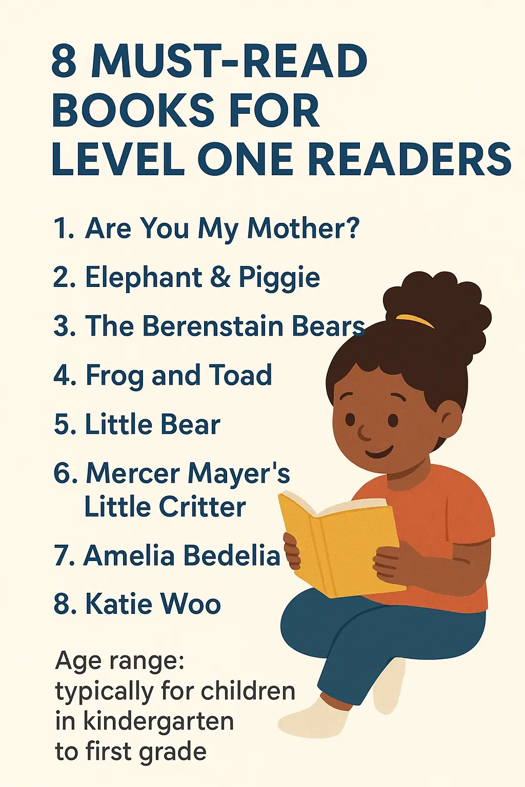 infograph of must read level one books list