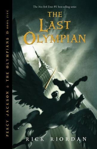 The Last Olympian book cover, the fifth and longest book of the original Riordan series at Lexile 680L