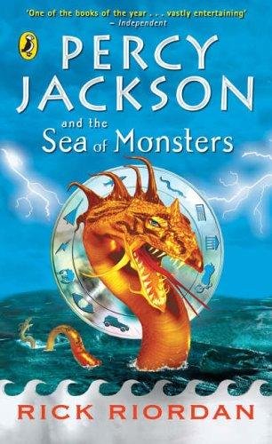 The Sea of Monsters book cover, second in the Percy Jackson series at Lexile 680L